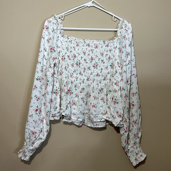 (2 for $15) Candies off the shoulder juniors floral top - Picture 1 of 4